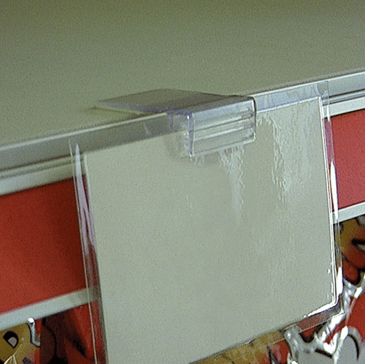 SuperGrip Hinged Flip-Strip w/ Adhesive - 1" - Acrylic Display Product