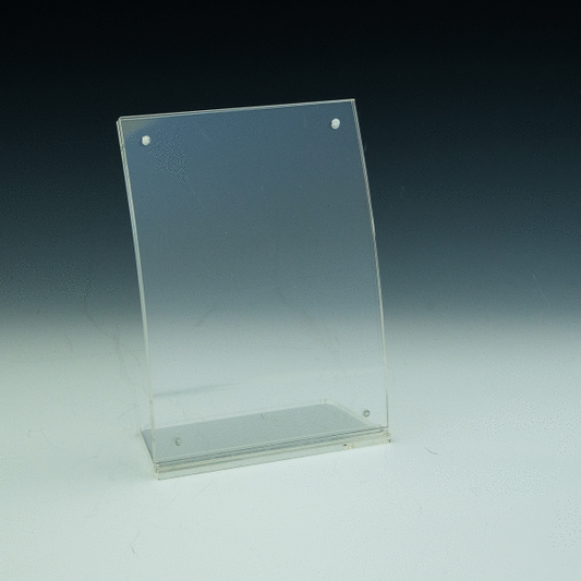 Clear Curved Sign Holder - 4x6 - Acrylic Display Product