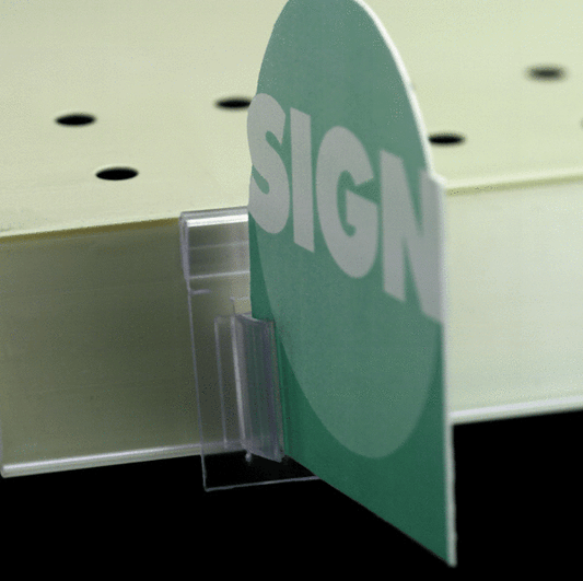 InstaGrip™ Hinged Data Flag - Acrylic Display Product