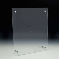 Green Edged Curved Euro-Style Print Holder - 8.5x11 - Acrylic Display Product