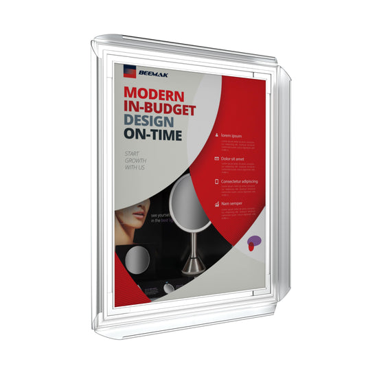 Plastic Snap Frame Wall Mount - 8-1/2" x 11" - Silver