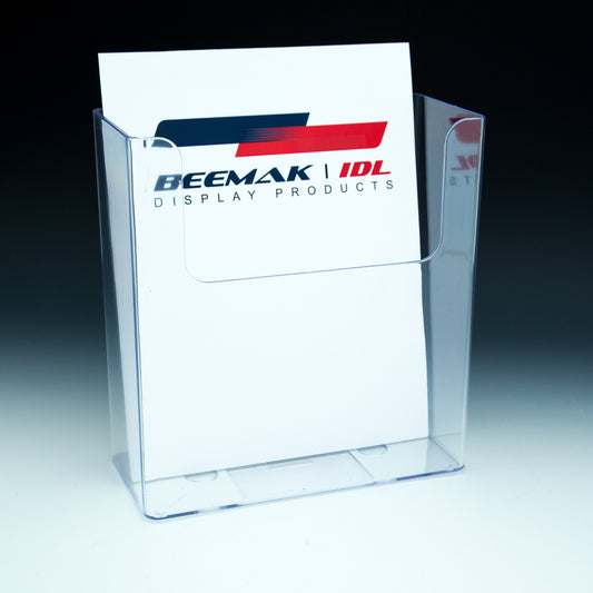 Extra Capacity Wall Mount or Countertop Brochure Holder for Literature up to 8.5"w
