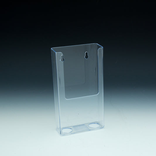 Wall Mount Brochure Holder for Trifold Literature up to 3.75" W - Acrylic Display Product