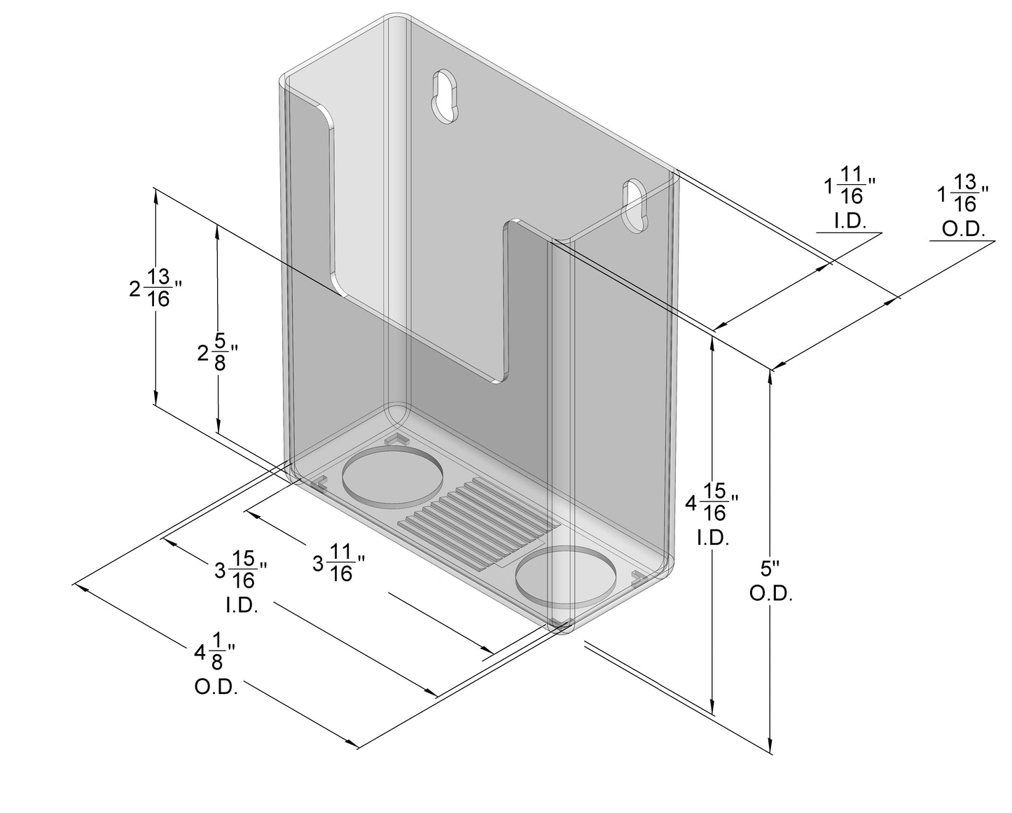 Countertop/Wall Mount Brochure Holder for Literature up to 3.75" W
