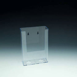 Wall Mount Brochure Holder for Trifold Literature up to 4.75"w - Acrylic Display Product