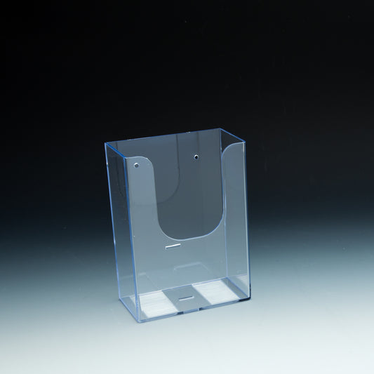 Extra Capacity Wall Mount or Countertop Brochure Holder for Trifold Literature up to 4"w - Acrylic Display Product