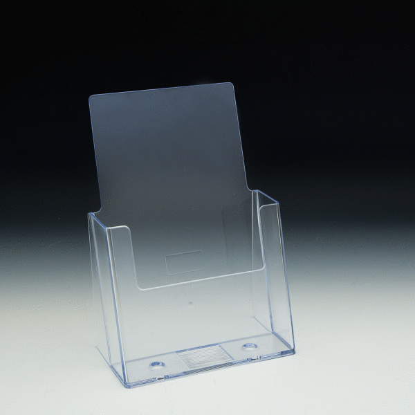 Clear Countertop Brochure Holder for Literature up to 5.5" wide - Acrylic Display Product