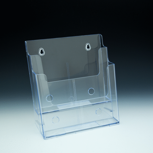 2 Tier Countertop and Wall Mount Brochure Holder for 8.5x11 Literature - Acrylic Display Product