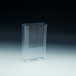 Wall Mount Brochure Holder for Trifold Literature up to 4"w - Acrylic Display Product