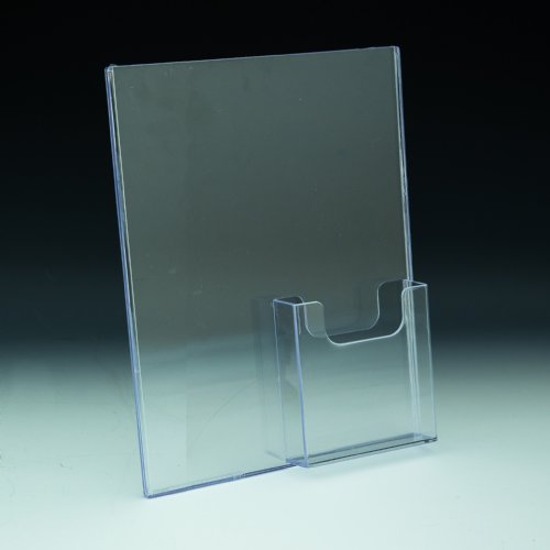 TRU-VU® Combo Wall Mount Sign Holder for 8.5x11 Literature - Acrylic Display Product
