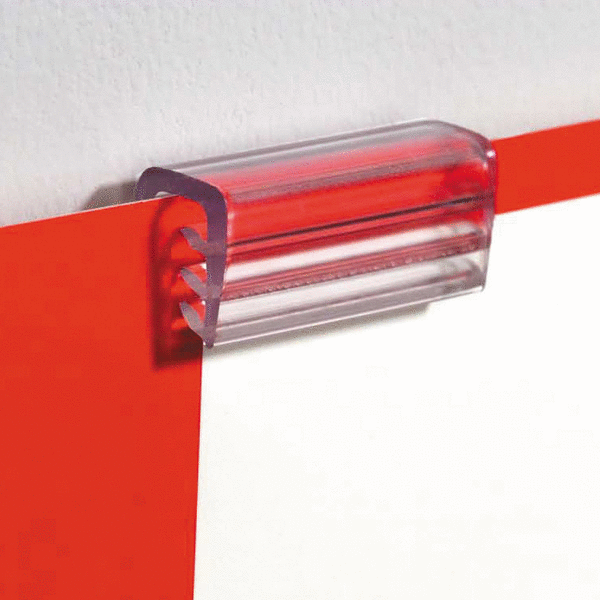 SuperGrip Grip-Strip Sign Holder w/Adhesive - 1" - Acrylic Display Product