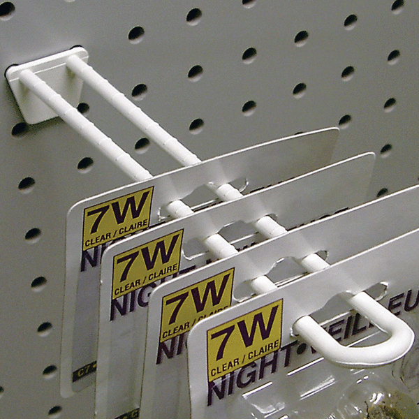 Double Prong Pegboard / Slatwall Hook - Black - Acrylic Display Product