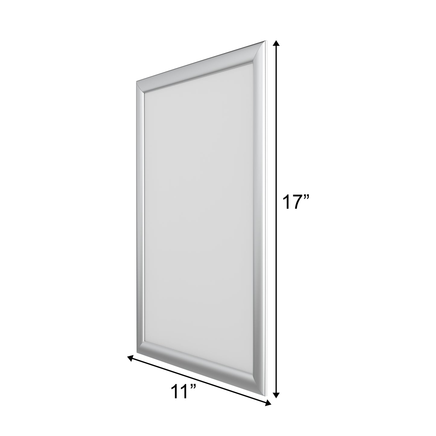 Plastic Snap Frame Wall Mount - 11" x 17" - Silver