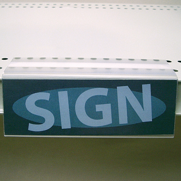Hinged Data-Trac w/ Adhesive for 3"h Channel - Acrylic Display Product