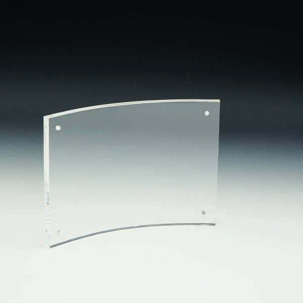 Clear Curved Sign Holder - 6x4 - Acrylic Display Product
