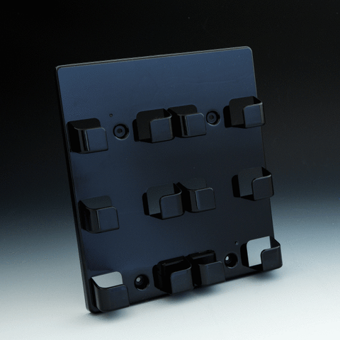 Black 6-Pocket Wall Mount Business Card / Gift Card Holder