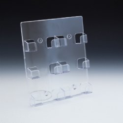 Clear 6-Pocket Wall Mount Business Card / Gift Card Holder