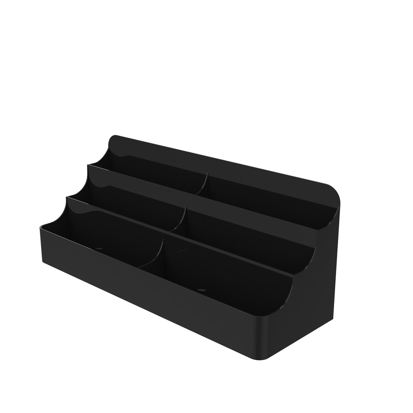 Black 6-Pocket Business Card & Gift Card Holder | 3-Tier Display