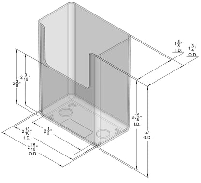 Countertop Brochure Holder for Literature up to 2.75"w