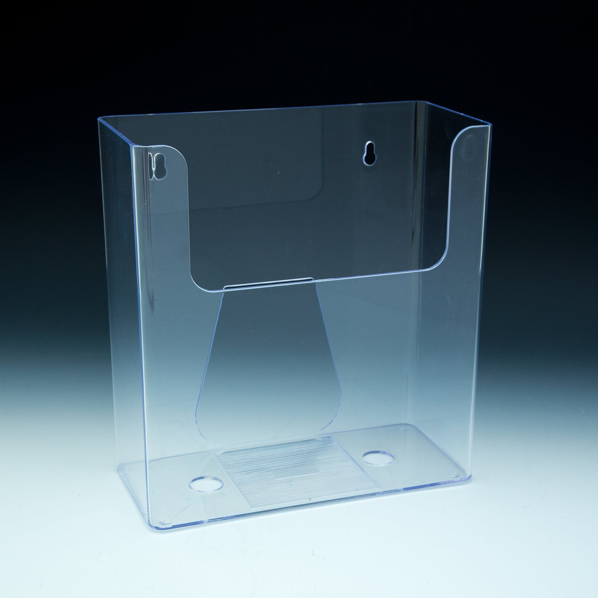 Extra Capacity Wall Mount or Countertop Brochure Holder for Literature up to 8.5"w - Acrylic Display Product