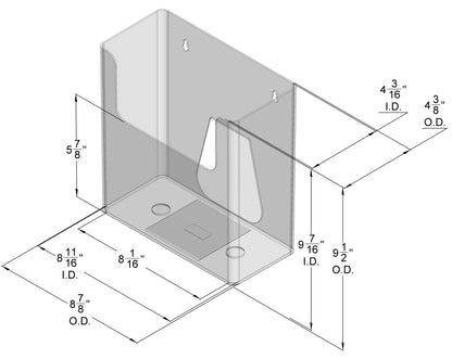 Extra Capacity Wall Mount or Countertop Brochure Holder for Literature up to 8.5"w