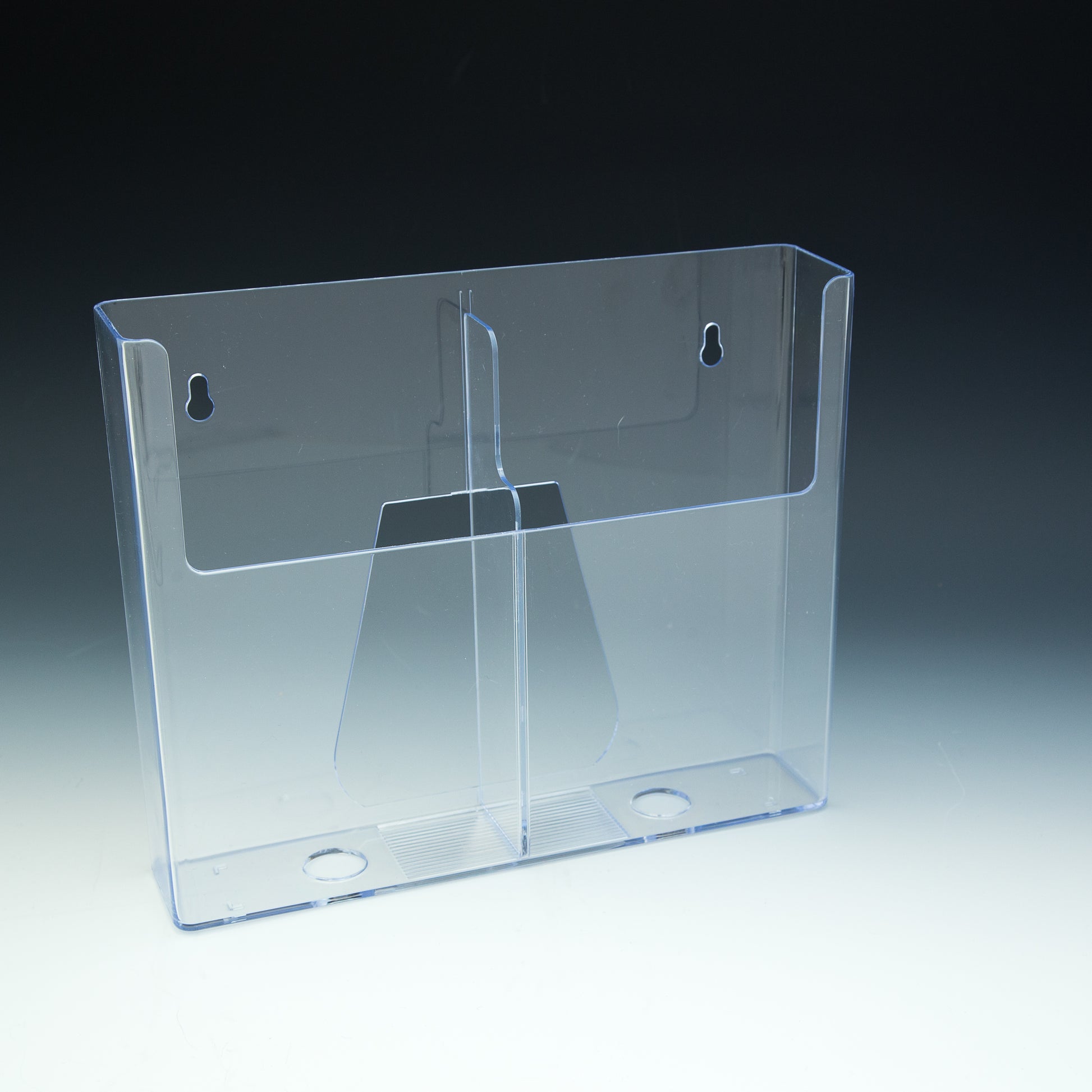 Wall Mount Brochure Holder for Trifold or Full Sheet Literature - Acrylic Display Product
