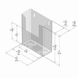 Countertop/Wall Mount Brochure Holder for Literature up to 3.75" W