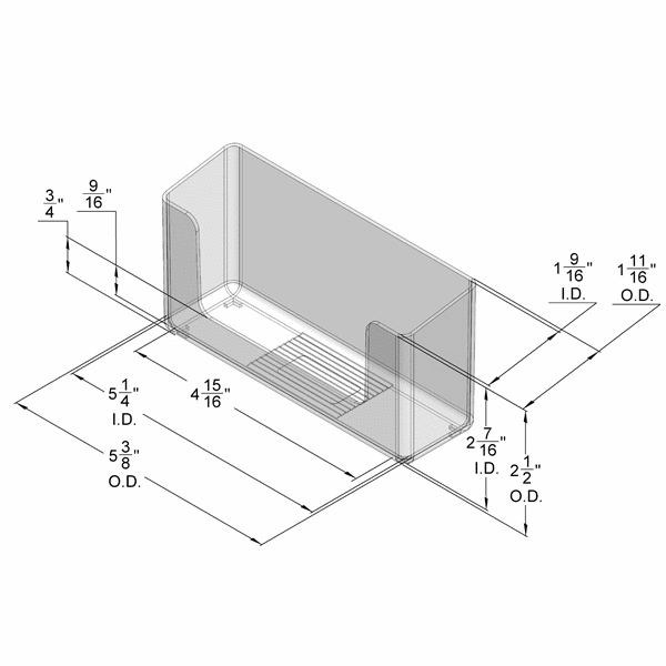 Countertop Brochure Holder for Literature up to 5"w