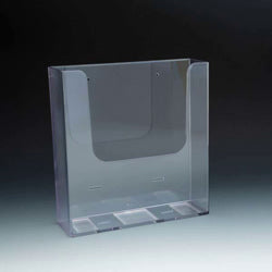 Extra Capacity Wall Mount or Countertop Brochure Holder for Literature up to 8.5" - Acrylic Display Product