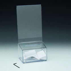 Locking Coin Box with Header - Acrylic Display Product