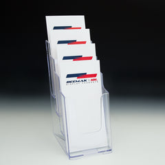 4 Tier Countertop Slant Back Brochure Holder for 4x9 Trifold Literature