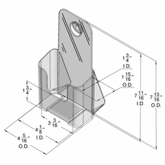 Clear Countertop or Wall Mount Holder for literature holder up to 4