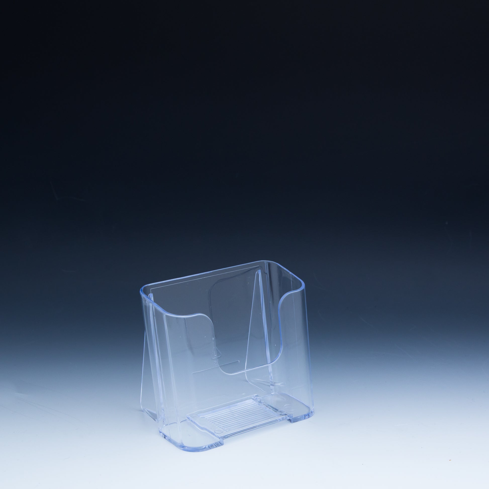 Clear Countertop Trifold Brochure Holder for literature up to 4" wide. - Acrylic Display Product