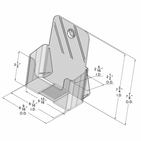 Clear Countertop and Wall Mount Brochure Holder for Literature up to 6