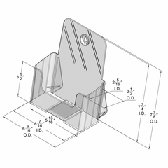 Clear Countertop and Wall Mount Brochure Holder for Literature up to 6