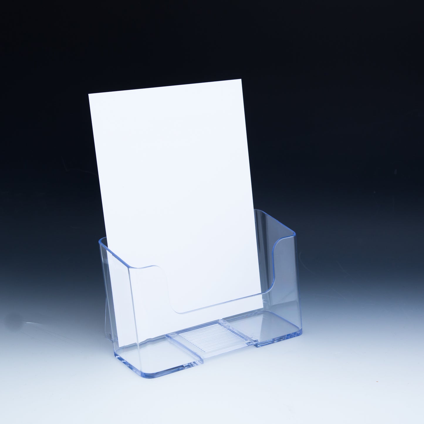 Clear Countertop and Wall Mount Brochure Holder for Literature up to 6" wide.