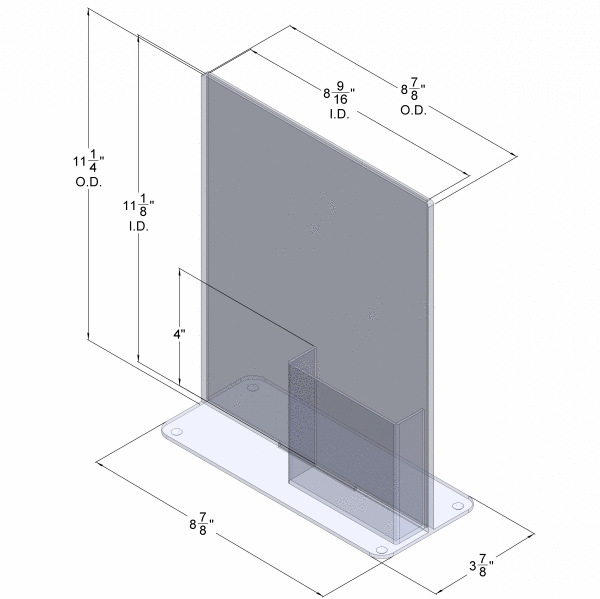 TRU-VU&reg; Combo Literature Holder and Brochure Pocket