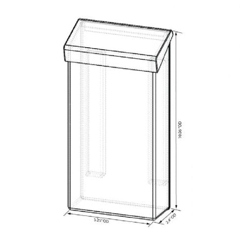 Clear Outdoor Brochure Holder for 4x9 Literature